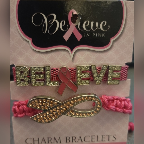 COPY - Pink Believe Charm Bracelets - Picture 1 of 2